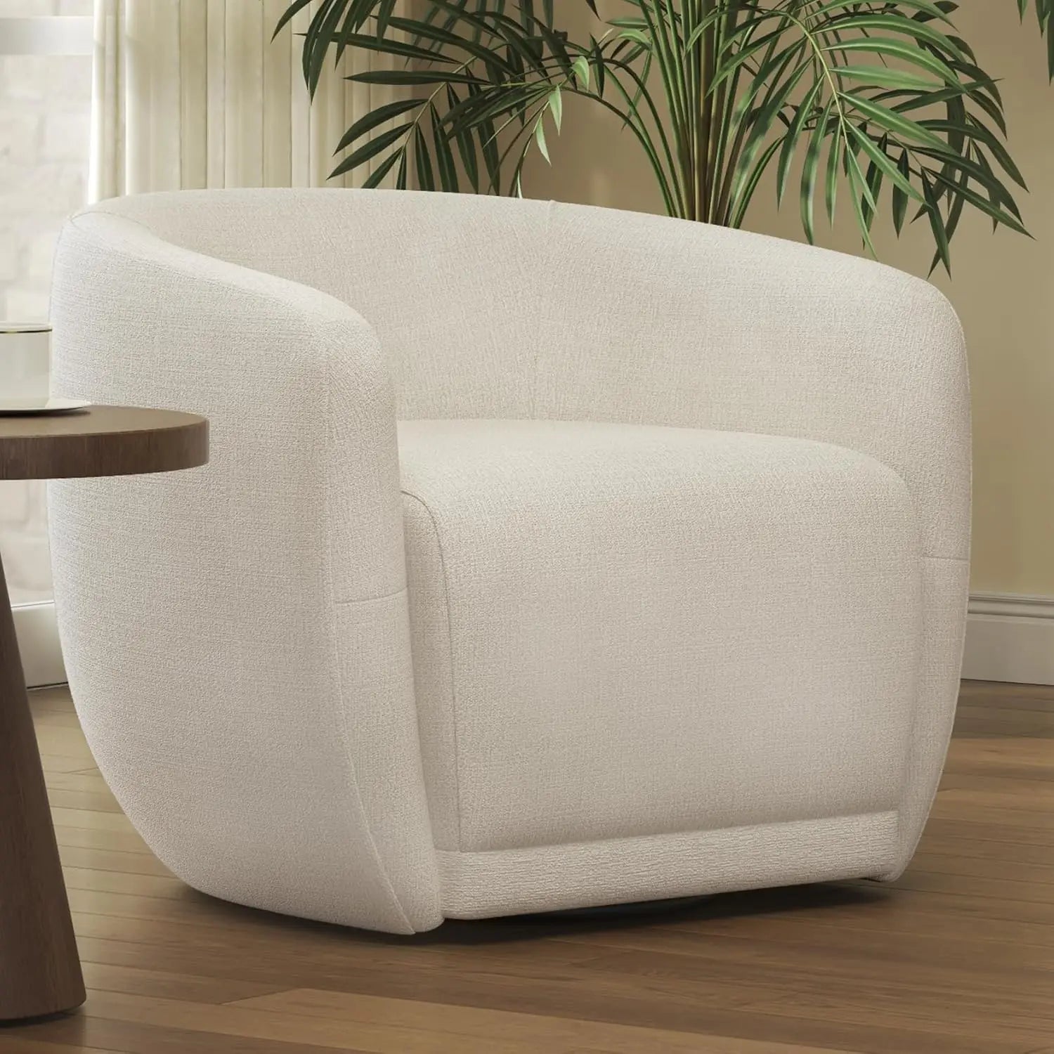 Swivel Accent Chair – Upholstered Reading Armchair for Living Room & Office