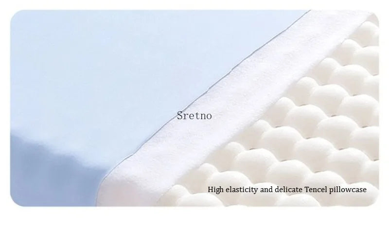 SRETNO Natural Latex Neck Pillow 2026 New Bubble Pillow for Home Use, Cervical Protection Sleep Aid for Adult Rubber Pillow Core