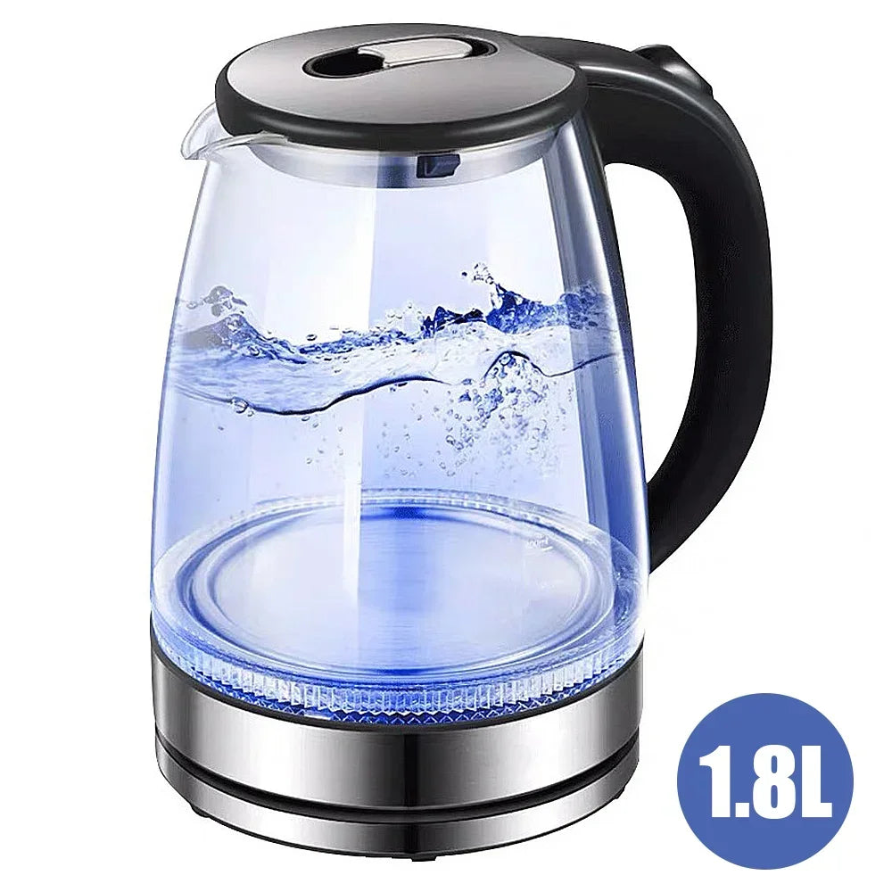 Electric Glass Kettle – 1.5L Borosilicate Tea Kettle with Fast Boil Heating Base